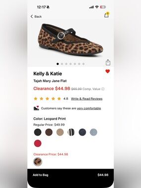 KELLY AND KATIE TAJAH MARY JANE FLAT ANIMAL PRINT BAND NEW IN BOX SIZE 8